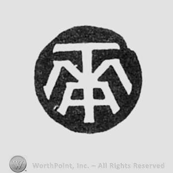Chinese word inside a black circle.