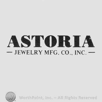 Word ASTORIA written above words JEWELRY MFG. CO. INC.