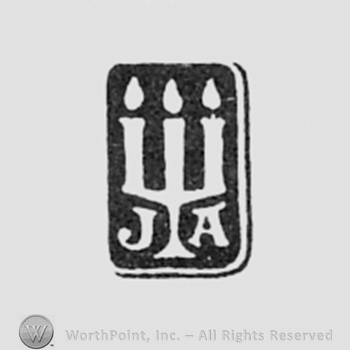 Candles and letters J and A.