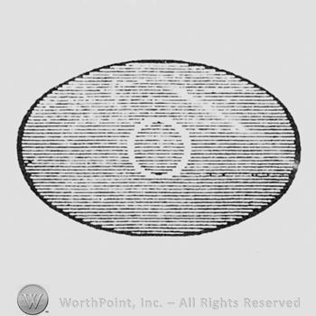 Letter O inside an grey oval.