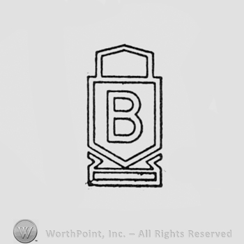 Letter B inside a shape like a shield.