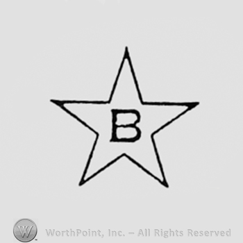 Letter B inside a star.