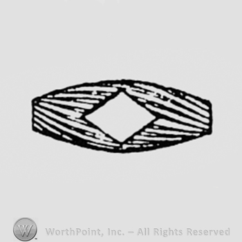 Diamond over a shape like a bead.
