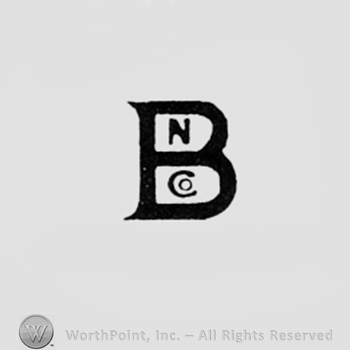 Letters N and C inside letter B.