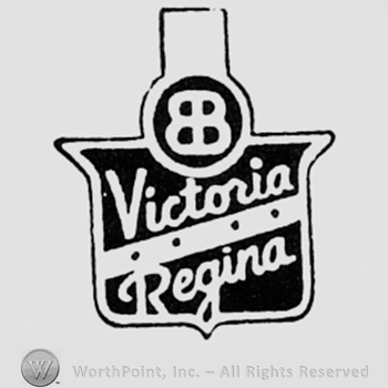 Double B and words VICTORIA REGINA written on a shield.