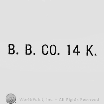 Text: B.B. CO. 14 K.