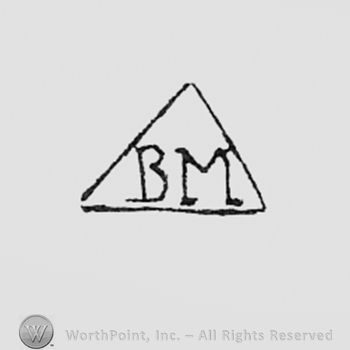 Letters B and M inside a triangle.