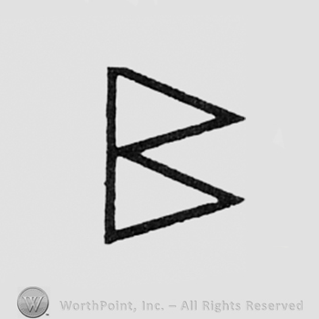 Letterd B formed by two rectangle.