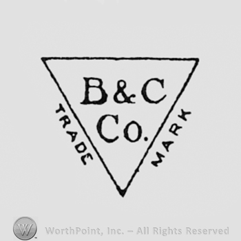 Letters B&C Co inside a triangle, and TRADE MARK written on the edge.