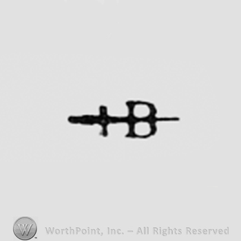 Letter B and a sword.