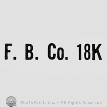 Letters F,B Co and 18k.