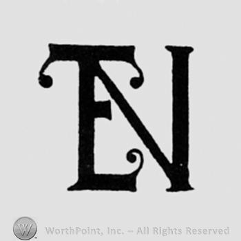 Monogram of letters E and N.