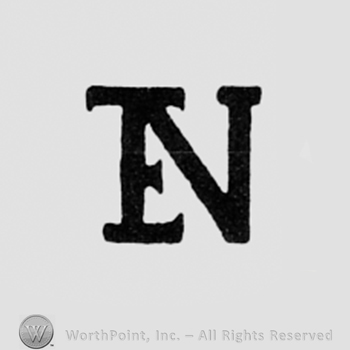 Monogram of letters E and N.
