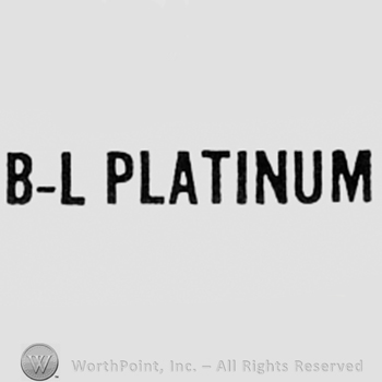 Letters B, L and word PLATINUM.