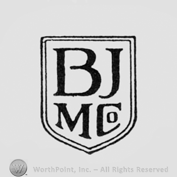 Letters B,J, M and Co written on a shield.