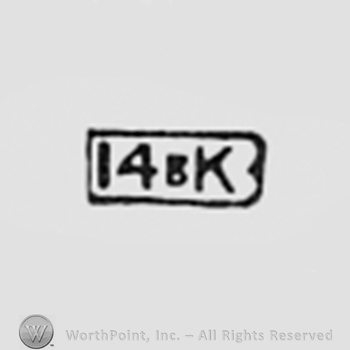 14bk written inside a rectangle.