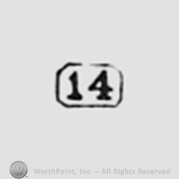 14 written inside a square.