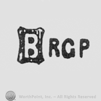 Letter B inside a black square next to letters R,G,P.