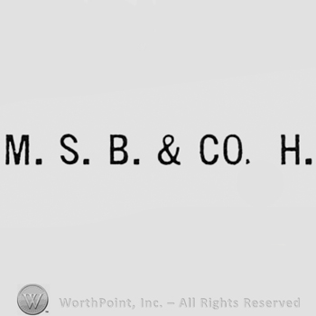 Letters M,S,B & Co and H.