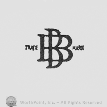 Monogram of double B and TRADE MARK written one side and another.