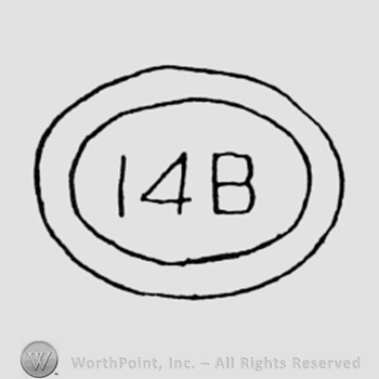 14B written inside a double oval.