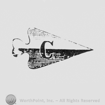 Arrowhead with letter c written on it.
