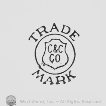 C&C Co written over a shield inside a circle; TRADE MARK written on the edge.
