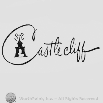 Word CASTLECLIFF and a shape of a little castle inside letter C.