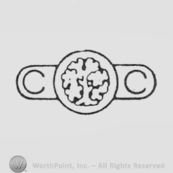 Letter C one side and another a circle with a tree inside.