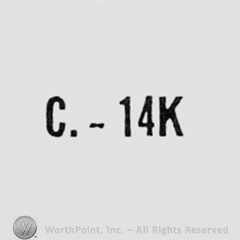 Letter C and 14K written on the right.