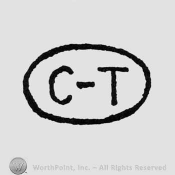 Letters C and T inside an oval.