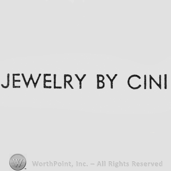 Words JEWELRY BY CINI.