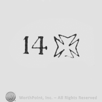 14 and a cross.