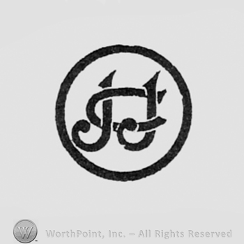 Monogram of letters JJC inside a circle.