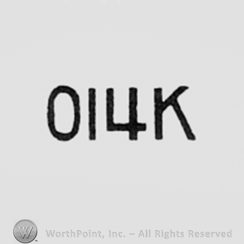 Letter O, number 14 and letter K.