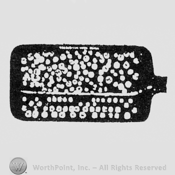 Bottle with dots.