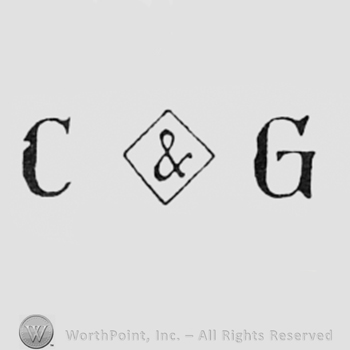 Letters C and G; & sign inside a diamond between the letters.