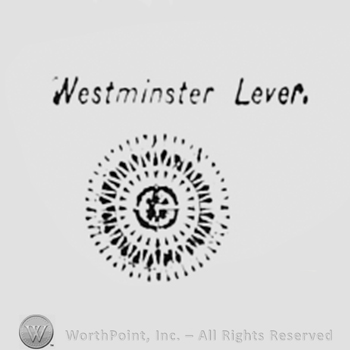 Circle made by dots and words WESTMINSTER LEVER written above.