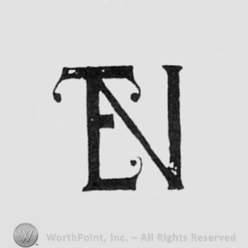 Monogram of letters E and N.