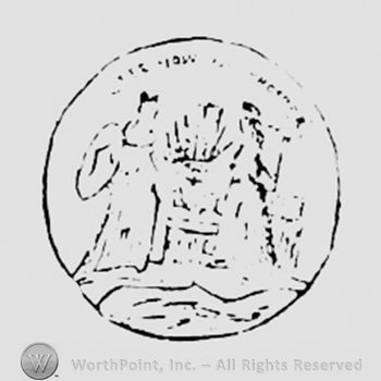 Two shapes like human inside a circle.