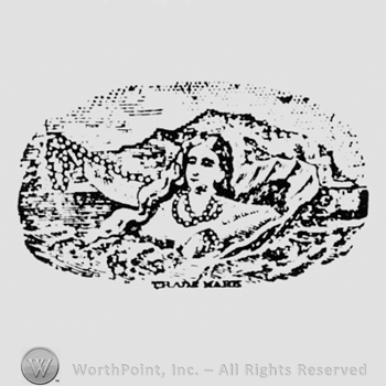 Woman with jewelry over a mountains picture.