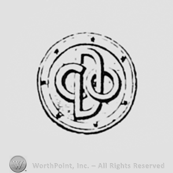 Monogram of letters CDO inside a double circle with stars on the edge.
