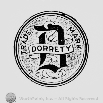 Letter D and a ribbon with word DORRETY written over; TRADE MARK written on the edge, all inside a circle.