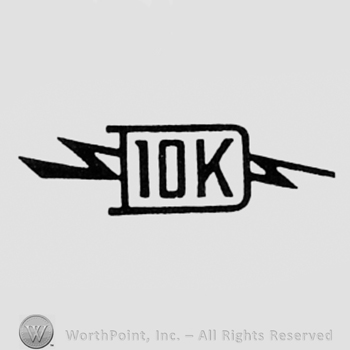 10 k written inside a rectangle, and a lightning.