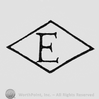 Letter E inside a diamond.