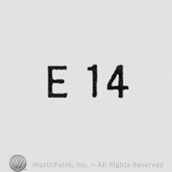 Letter E and number 14.