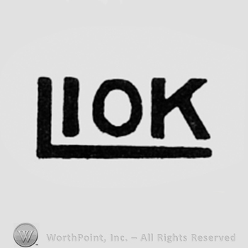 Number 10 and letter K written inside letter L.