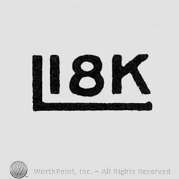 Number 18 and letter K written inside letter L.