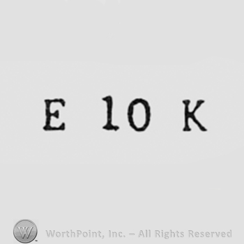 Letter E, number 10 and letter K.