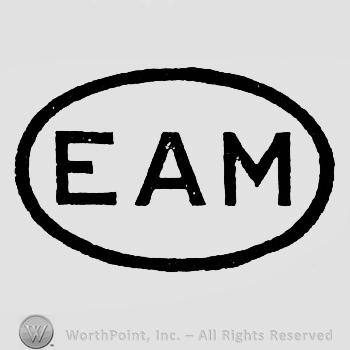 Letters EAM inside an oval.